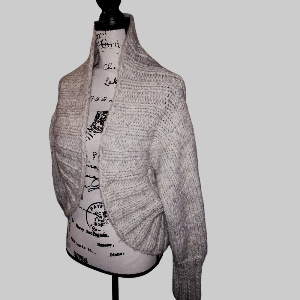 Chunky Knit Shawl collar heavy sweater